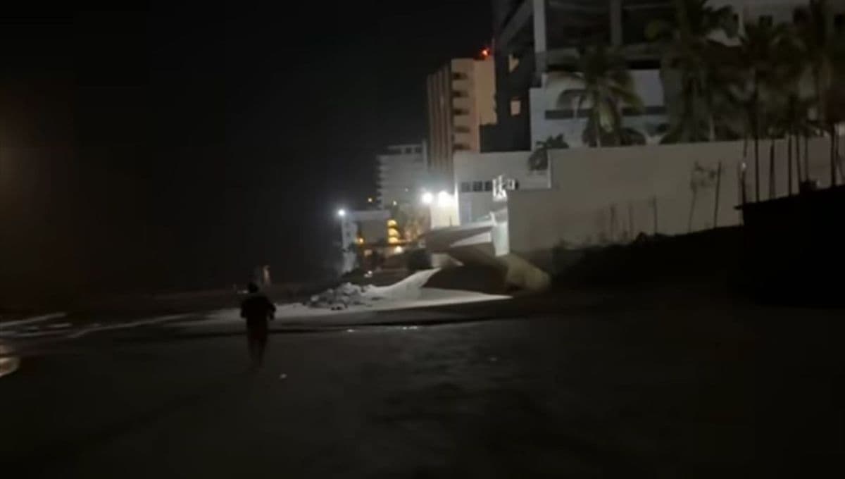 La playa en donde se registró el ahogamiento.