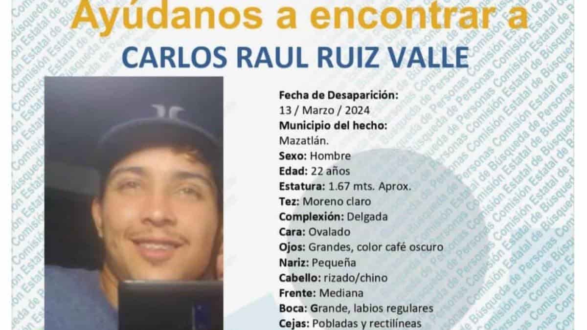 Familiares buscan a joven desaparecido en Mazatlán | Luz Noticias