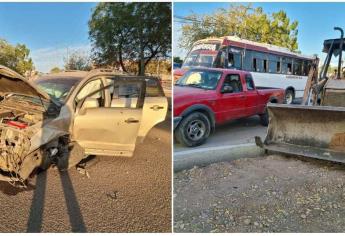 Familia choca contra una retroexcavadora en Culiacán