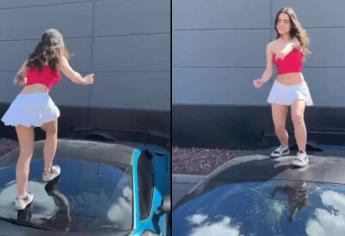 Mujer destroza un lujoso Lamborghini por hacer un baile viral | VIDEO