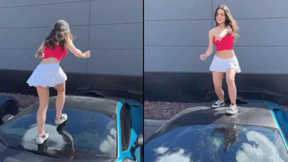 Mujer destroza un lujoso Lamborghini por hacer un baile viral | VIDEO