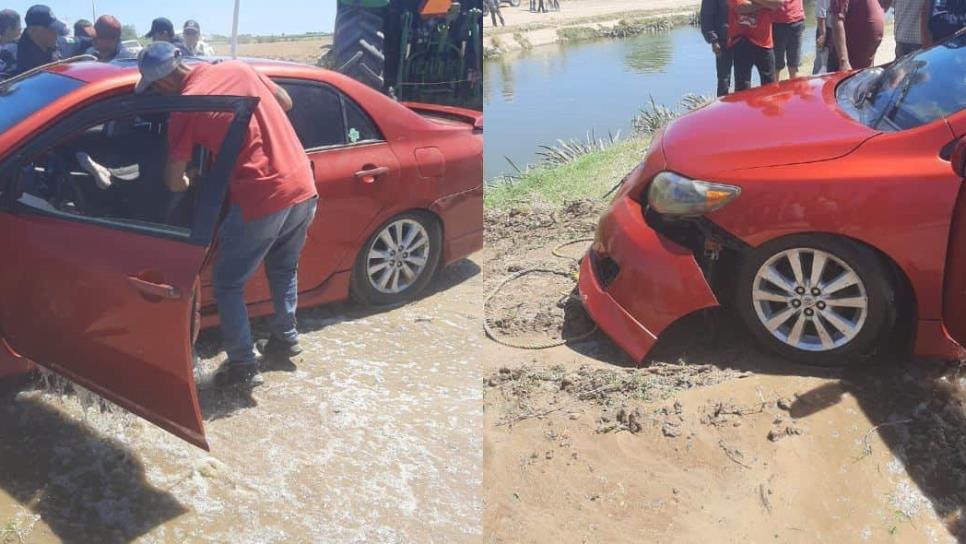 Localizan muerto a un hombre dentro de su vehículo en canal de riego en el Mezquite Alto, Sinaloa