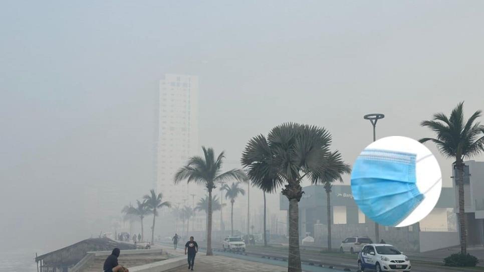 Recomiendan uso de cubrebocas por humo de incendio en el Basurón de Mazatlán