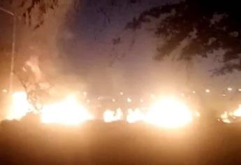 Se incendia un predio en el sector Tres Ríos de Culiacán