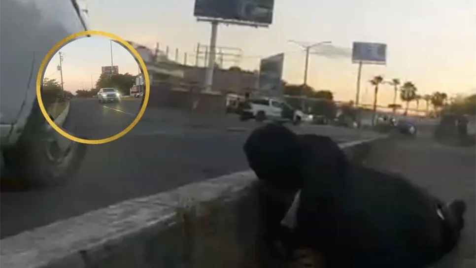 Al escuchar los disparos se tiraron al suelo.