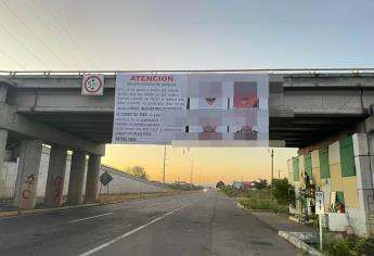 Aparecen mantas en Culiacán donde se aclara que no hay guerra en Sinaloa