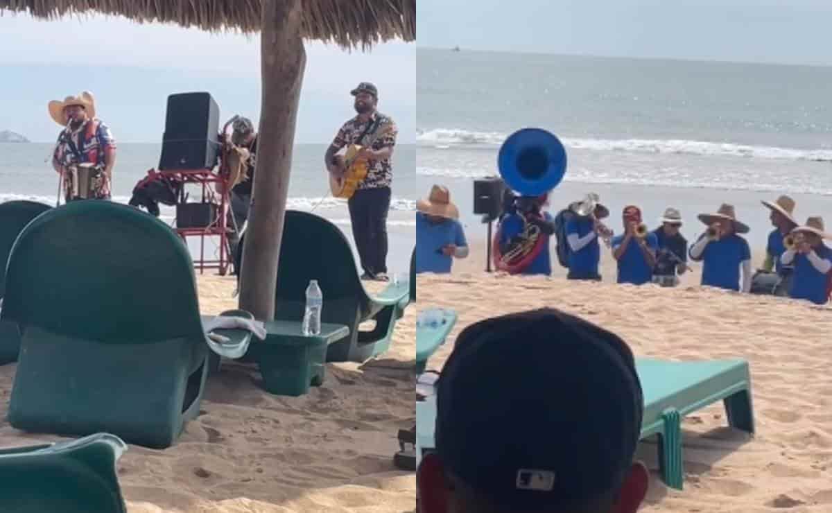 Banda toca el Corrido de Mazatlán en la playa y turistas se molestan | VIDEO