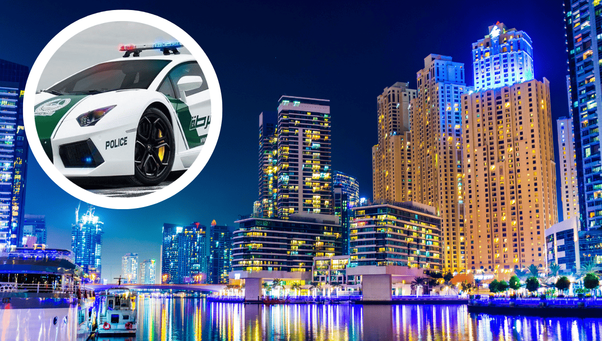 En Dubai, las patrullas son autos lujosos.  FOTO: Canva/ Patiodeautos.com