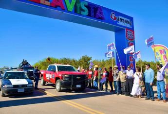 Alcalde de Guasave y Salvador Alvarado inauguran arco de Bellavista