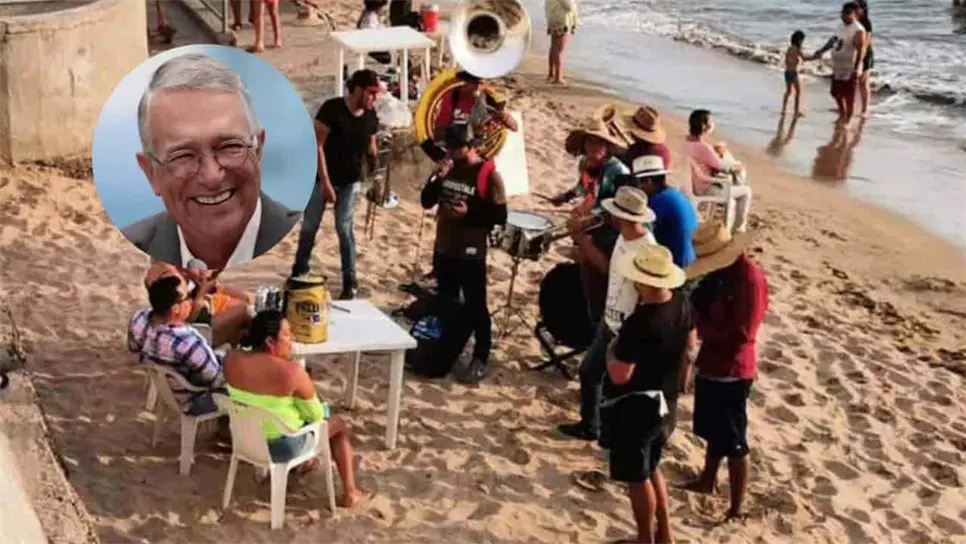 Ricardo Salinas Pliego defiende la música de banda en las playas de Mazatlán. | FOTO: Luz Noticias.