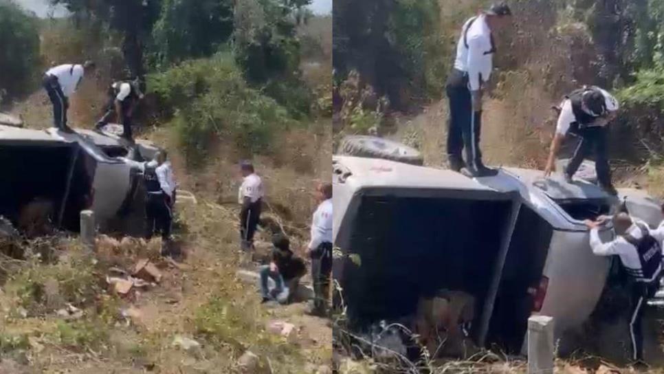 Agentes de tránsito rescatan a dos personas accidentadas en Culiacán | VIDEO