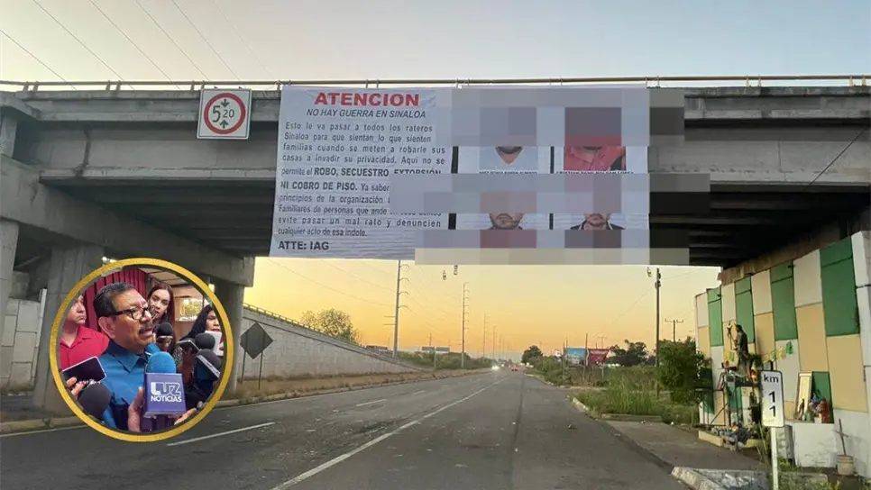 Las mantas que aparecieron en Culiacán.