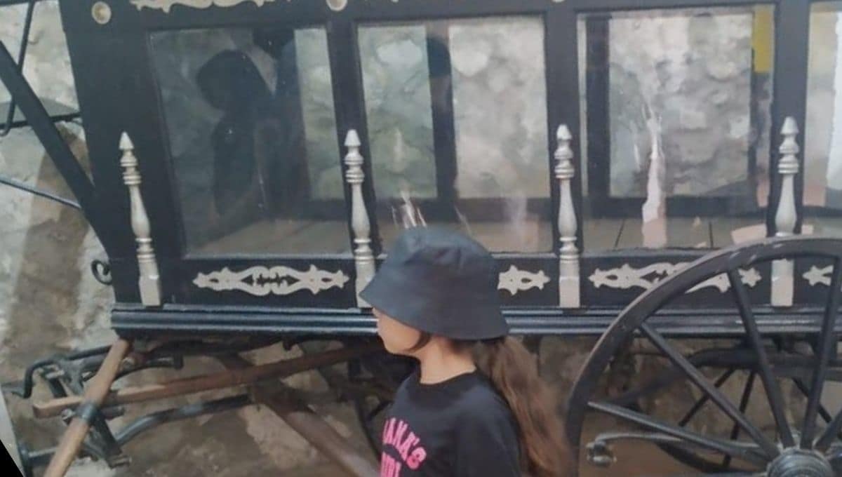 Esta es la foto tomada recientemente a La Carroza Fúnebre de los Orrantia. FOTO: Cortesía.