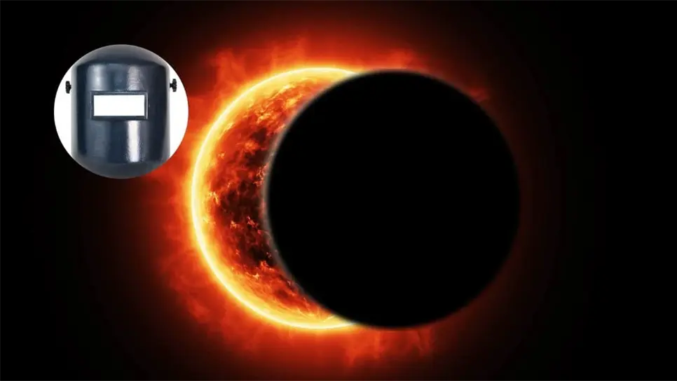 ¿Se puede ver el Eclipse Solar con un vidrio para soldar?. | FOTO: Temática.