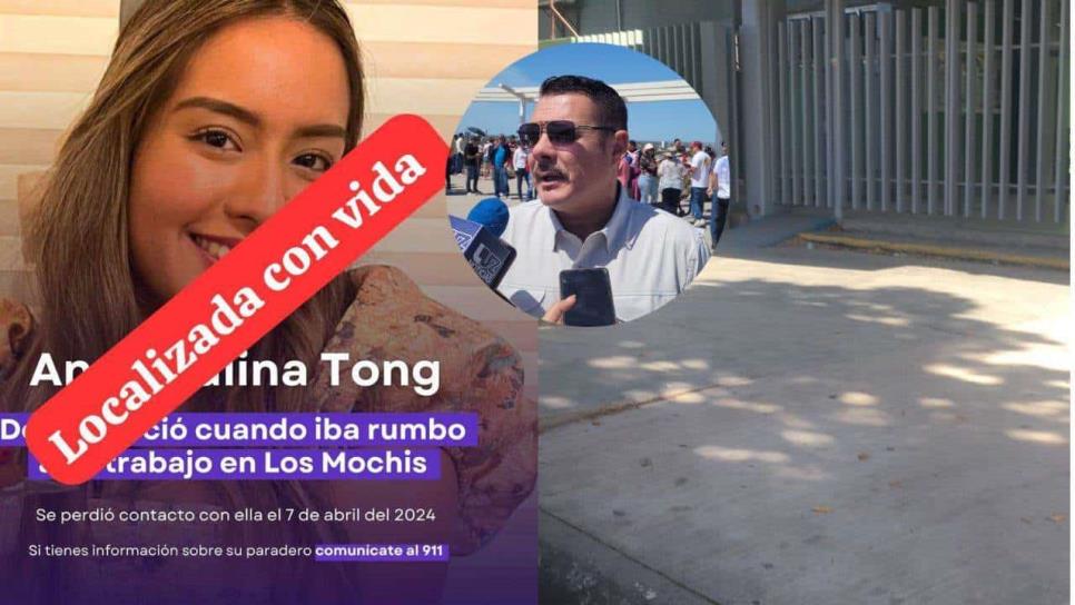 Secretario del Ayuntamiento celebra aparición sana y salva de Ana Paulina Tong en Los Mochis