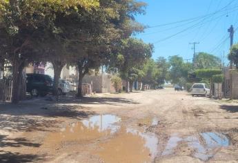 Habitantes viven entre aguas negras en la Colonia Siglo 21 de Los Mochis