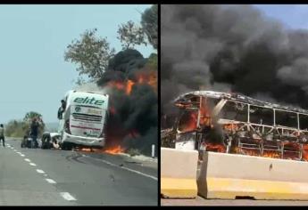 Se incendia autobús por La Costera; pasajeros brincan por las ventanas | VIDEO
