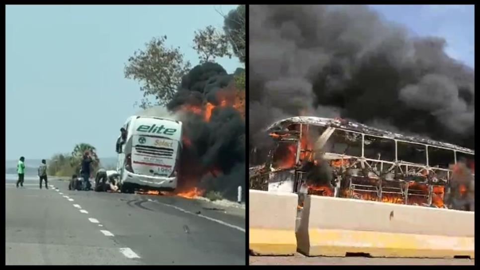 Se incendia autobús por La Costera; pasajeros brincan por las ventanas | VIDEO