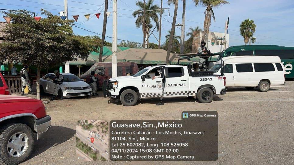 Guardia Nacional refuerza operativos en Guasave por presunta extorsión a turistas