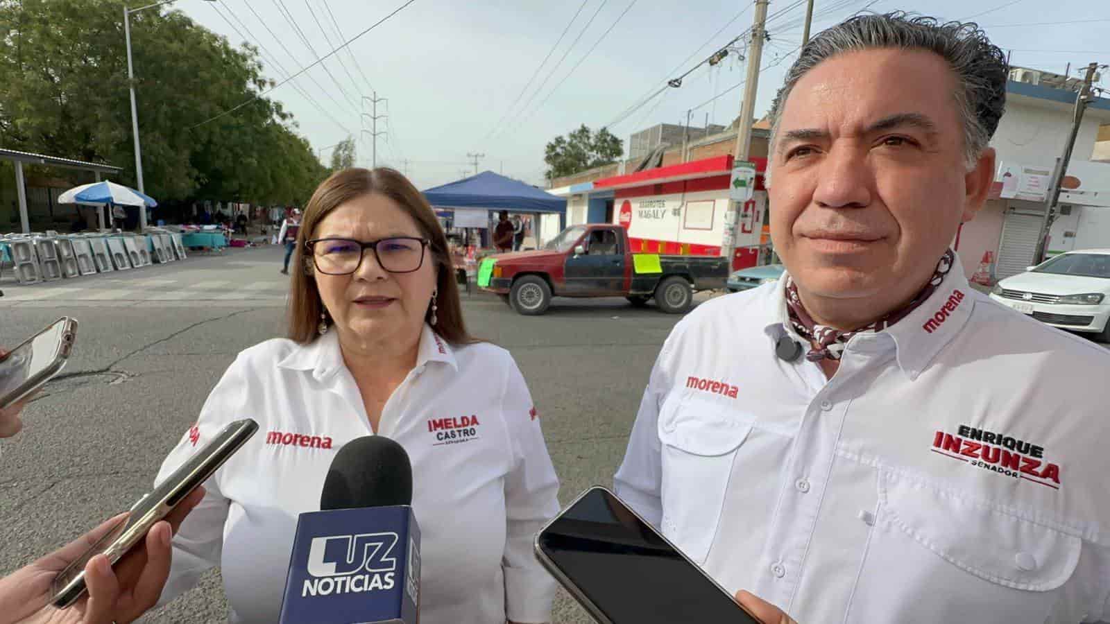 Imelda Castro y Enrique Inzunza. | FOTO: Luz Noticias.