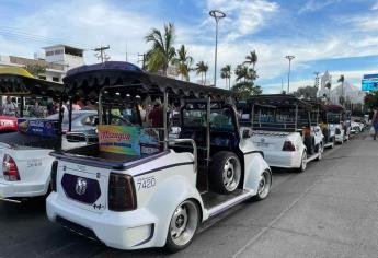 Se manifiestan choferes por disposición de quitar iluminación y sonido a pulmonías de Mazatlán