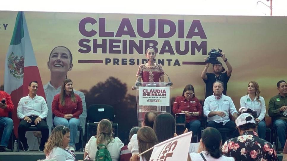 Claudia Sheinbaum en Culiacán: «De que vamos a llegar, vamos a llegar a la presidencia de la República»