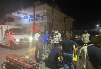 Motociclista resulta lesionado tras choque en el centro de Villa Unión en Mazatlán