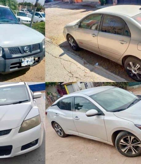 Policías aseguran ocho vehículos con reporte de robo en Culiacán