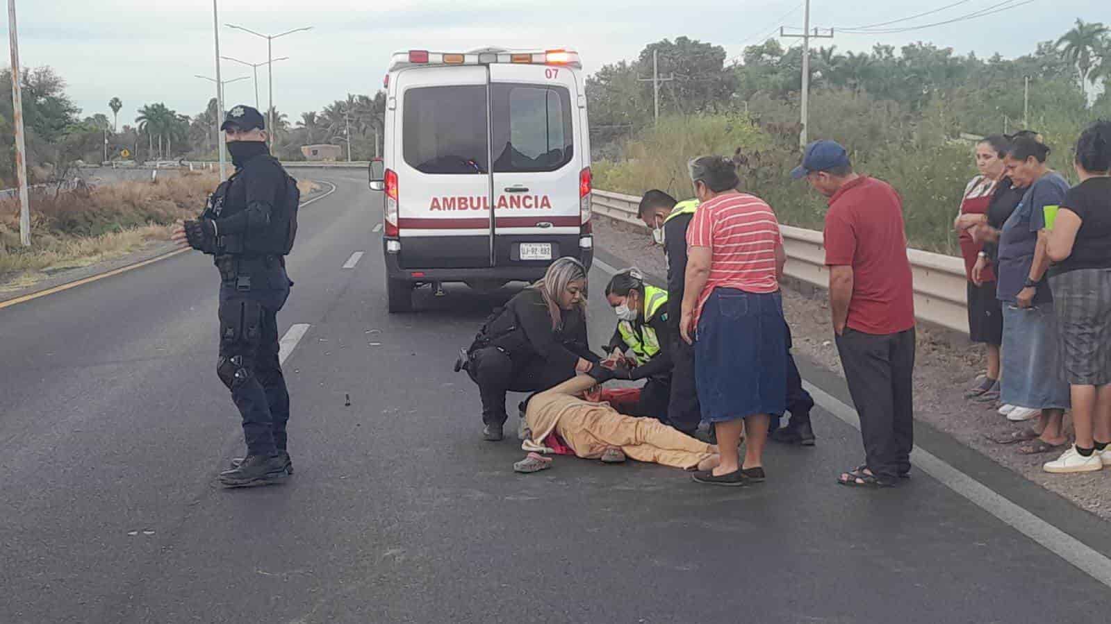 La mujer presentó severos golpes, pero vive para contarla.