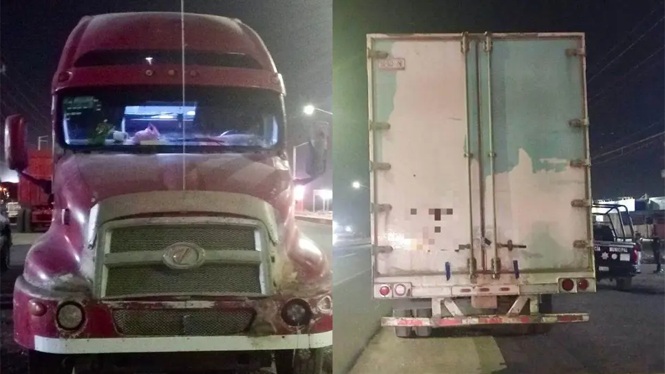 El tráiler había sido robado el día de ayer. FOTO: Cortesía