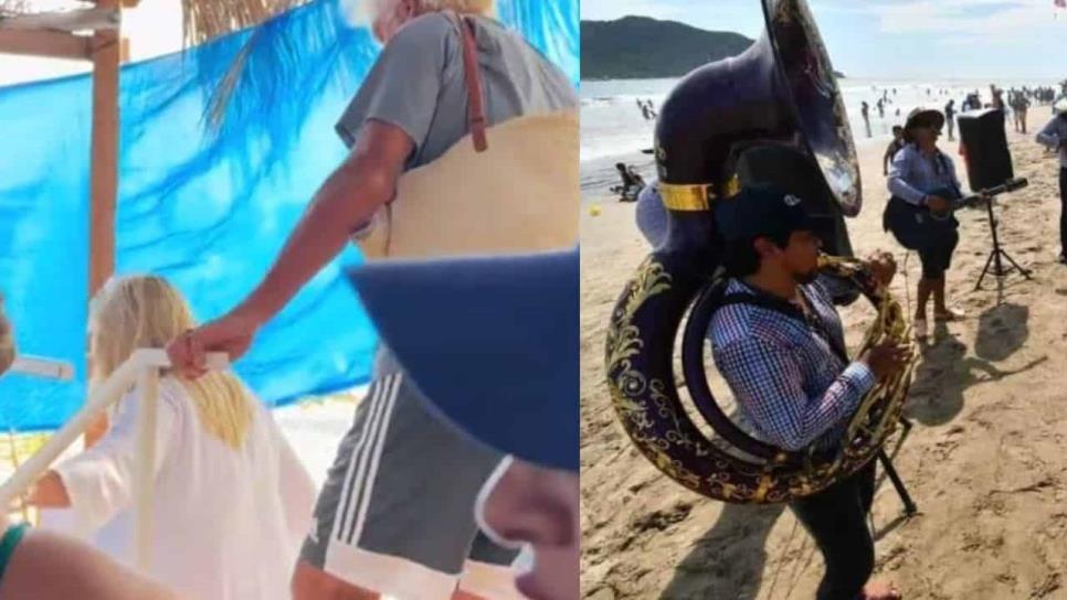 Se molestan «gringos» por música de banda en playa de Mazatlán y enojados abandonan restaurante