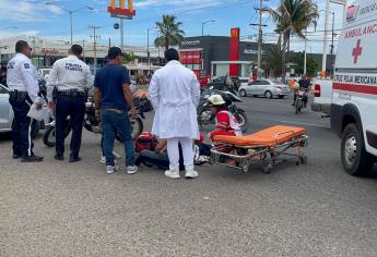 Arrollan a menor de edad mientras viajaba de copiloto en motocicleta en Mazatlán