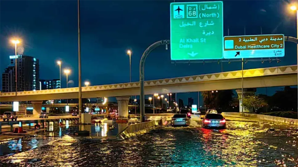 ¿Qué pasó en Dubai? Así quedó tras la intensa y sorpresiva tormenta. | FOTO: Twitter.