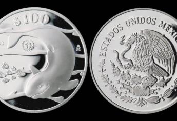 Moneda de plata con el grabado de la vaquita marina se vende hasta en en 14 mil pesos