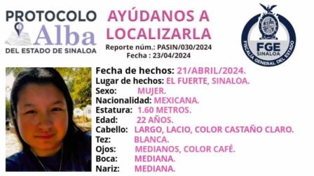 Reportan la desaparición de Lucero Guadalupe en El Fuerte 