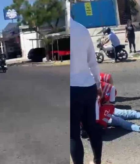 Agentes preventivos auxilian a un atropellado por la colonia Miguel Hidalgo en Culiacán 