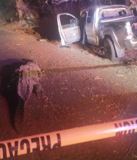 Familia arrolla un cocodrilo en Eldorado; mueren tres personas y hay cuatro heridos