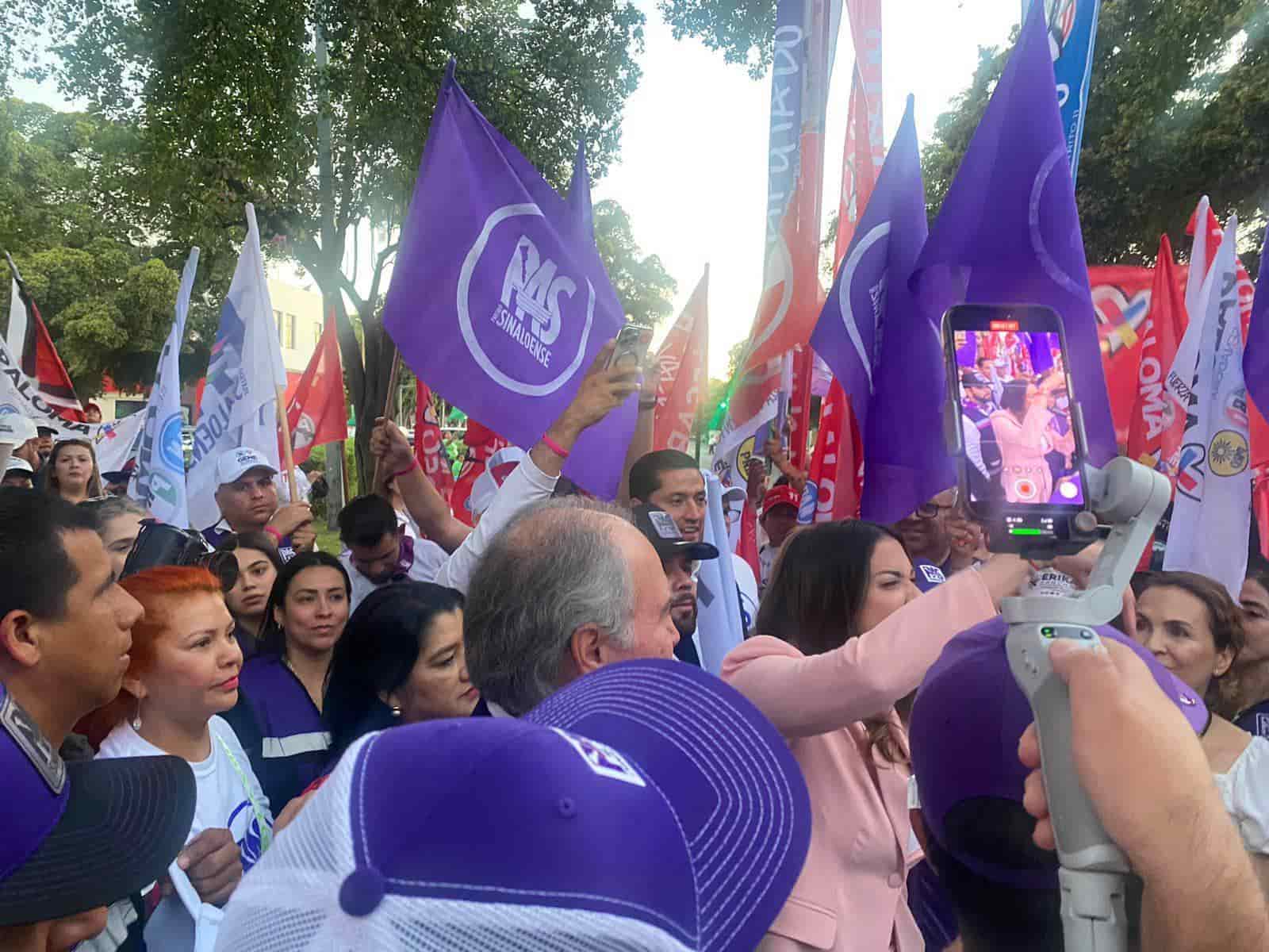 Paloma Sánchez al salir del debate de candidatos al Senado de la República. FOTO: Diana Cruz.