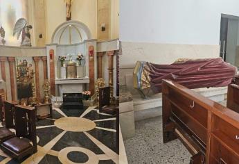 Jóvenes destruyen interior del templo del Padre Cuco de Culiacán 