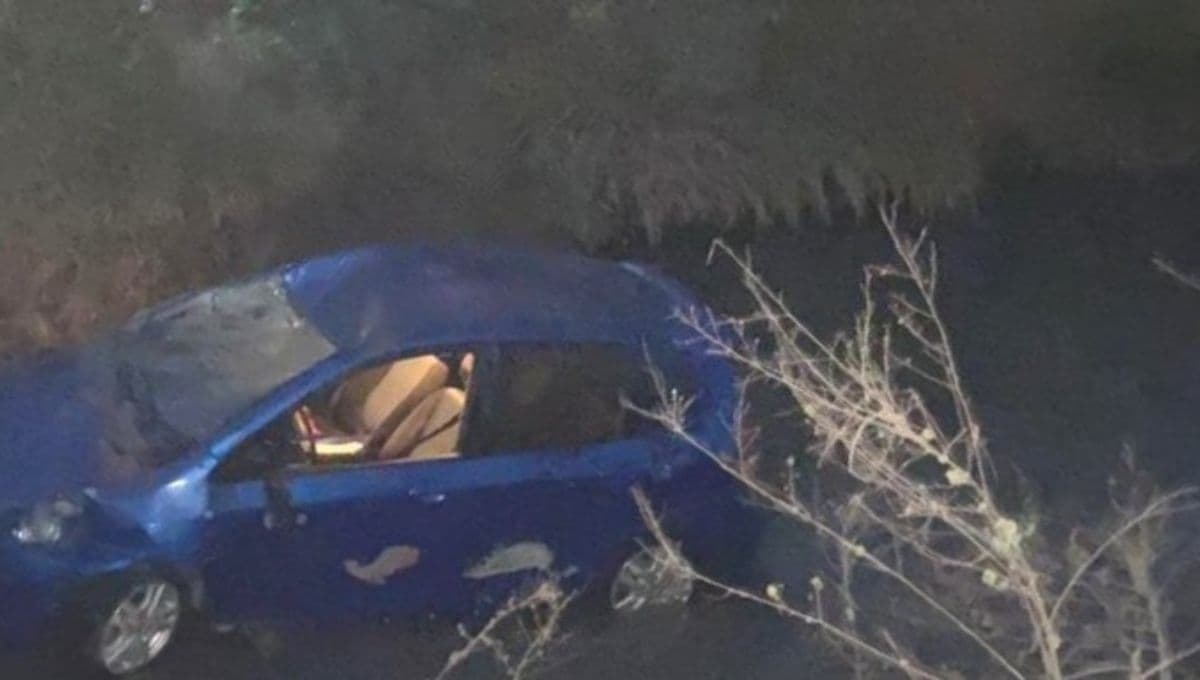 El canal al que cayó el conductor no tenía agua.