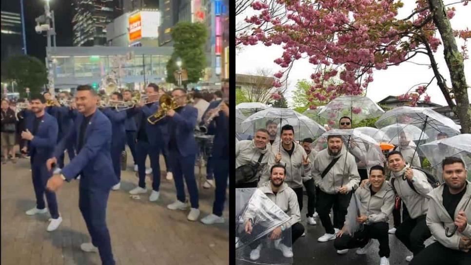 Banda El Recodo arma fiesta en calle de Japón y los corre la policía | VIDEO