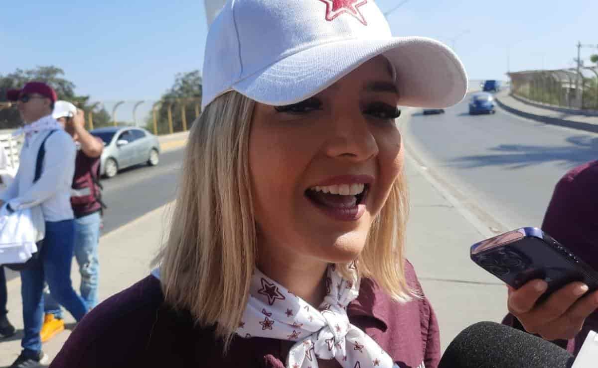 Afirma Estrella Palacios que las encuestas le favorecen; lo percibe en el recibimiento de los mazatlecos