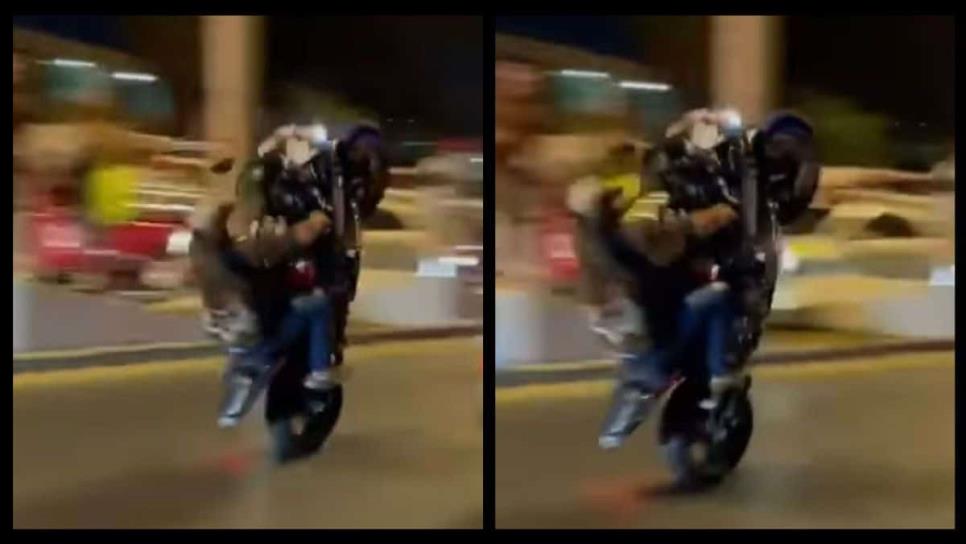 Se accidenta motociclista en Mazatlán tras realizar una acrobacia | VIDEO