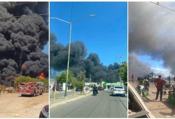 Megaincendio deja una persona con quemaduras y daños materiales al sur de Culiacán