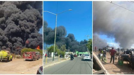 Megaincendio deja una persona con quemaduras y daños materiales al sur de Culiacán