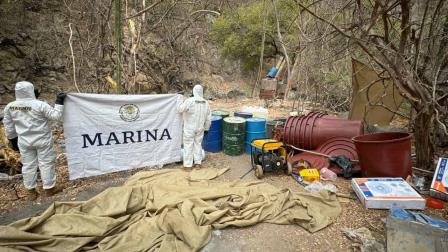 Marina y FGR «revientan» 8 narco laboratorios en la sierra de Sinaloa