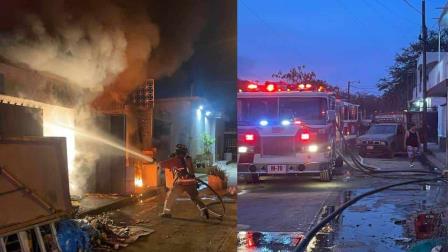 Voraz incendio consume yarda y causa pánico entre colonos de Urías en Mazatlán
