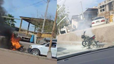 Se incendia una motocicleta en Culiacán durante un operativo de los agentes de Tránsito 