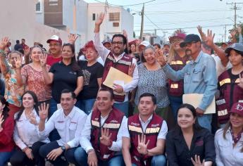 Gámez Mendívil promete pavimentar la colonia Salvador Alvarado en 1 año