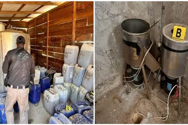 Aseguran metanfetamina y químicos en diferentes predios de Sanalona tras cateos Aseguran metanfetamina y químicos en diferentes predios de Sanalona tras cateos